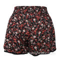 Dames short met hoge taille, wijde pijpen